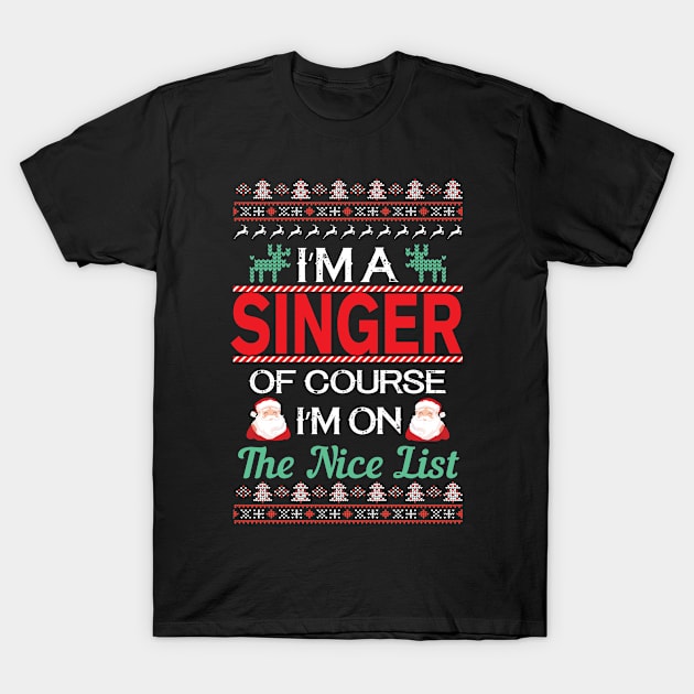 Ugly Christmas Singer Gifts, Ugly  Singer Christmas Gifts T-Shirt by StudioElla